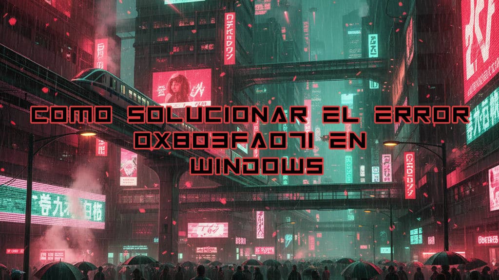 Como solucionar el error 0x803FA071 en Windows