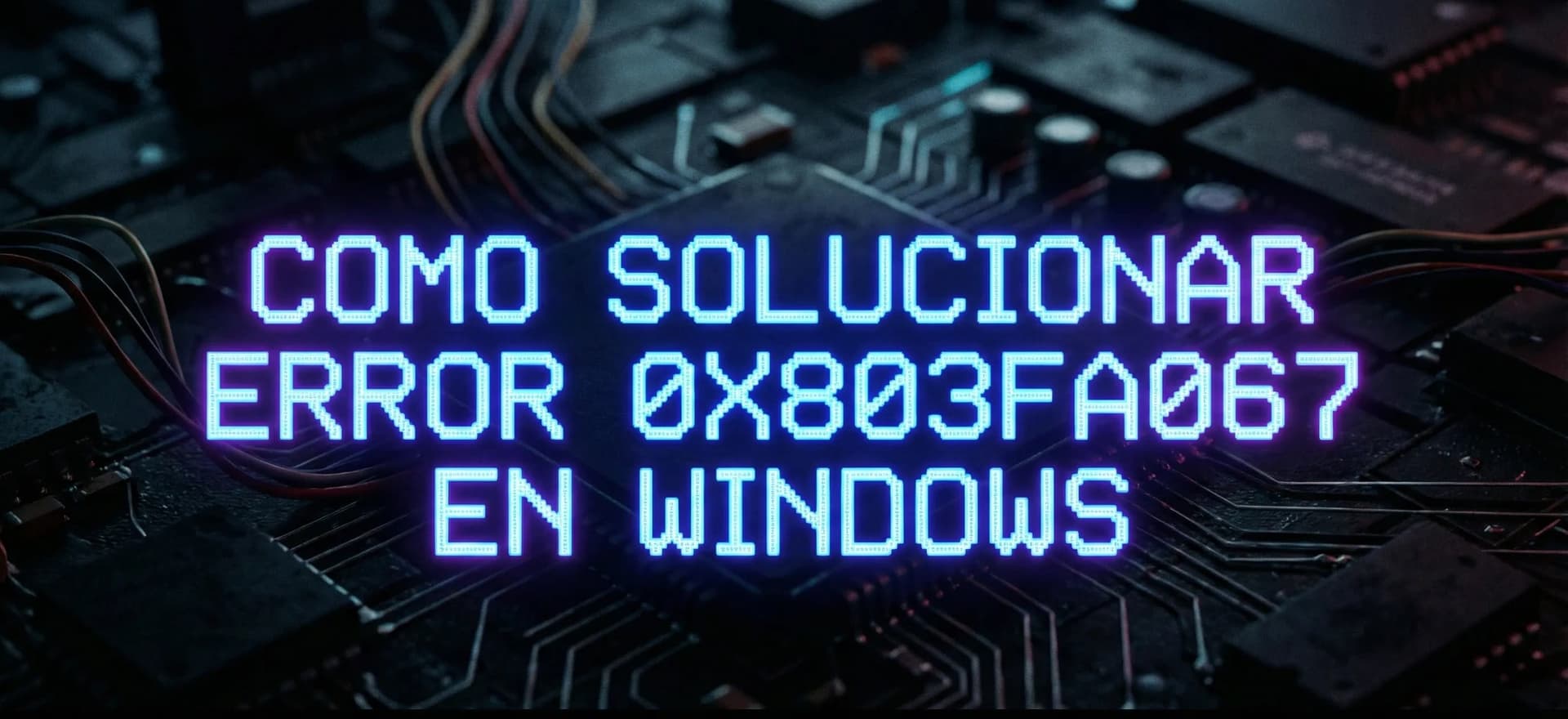 Como solucionar error 0x803fa067 en Windows